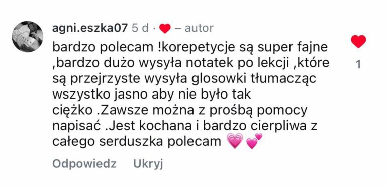 Opinia ucznia