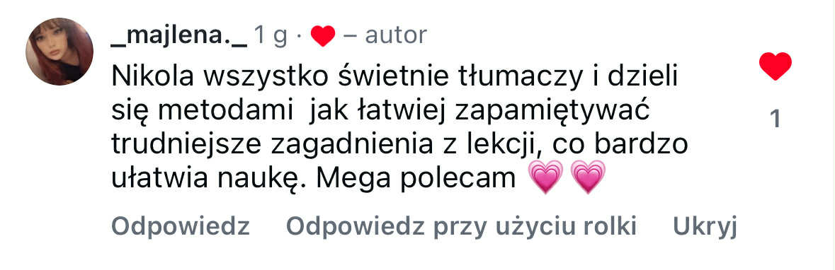 Opinia ucznia