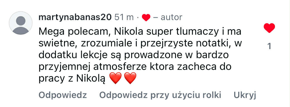Opinia ucznia