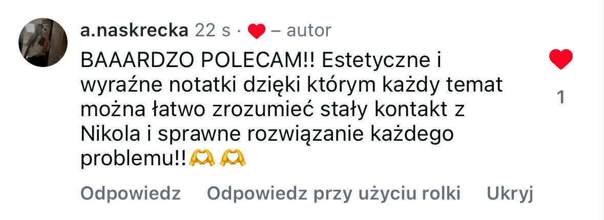 Opinia ucznia